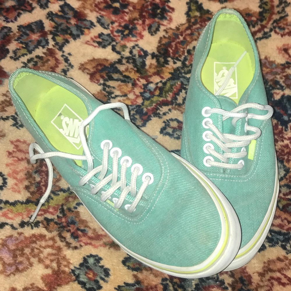 Turquoise Vans - Size 8.5